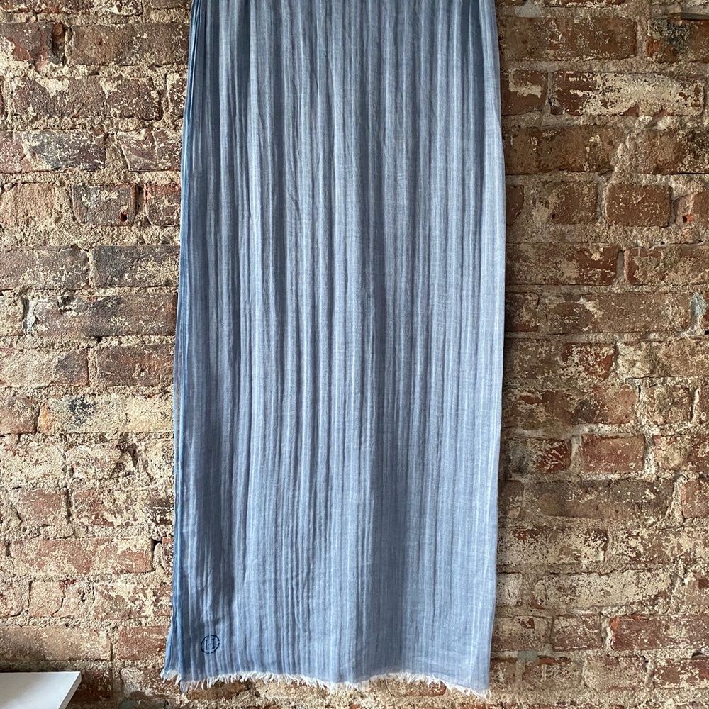 Hermes blue cotton scarf
